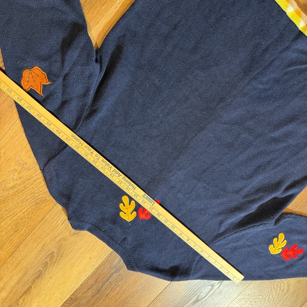 Vintage Y2K Fall Cardigan Fall Leaf Sweater Halloween Sweater Embroidered Leaves - Picture 17 of 17
